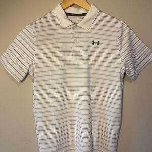 Under Armour Boy’s Striped Polo Shirt - White